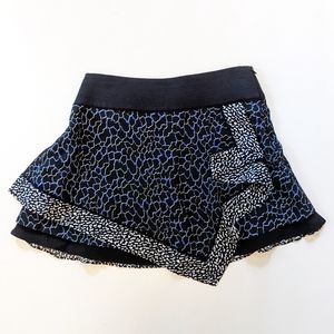 Proenza Schouler Silk Mini Skirt Blue Black